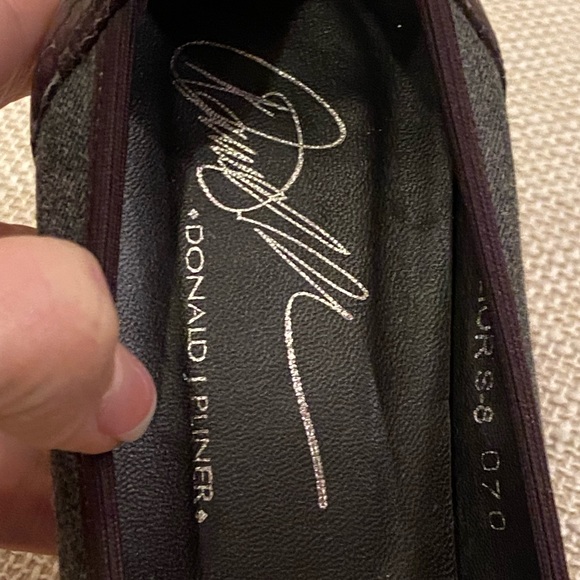 Donald J Pliner Dark Denim Open Toe W Snake Print Leather Heel / Womens Size 7N - Picture 8 of 11